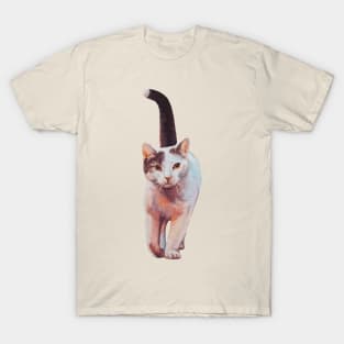 Cat on the Prowl painting (no background) T-Shirt